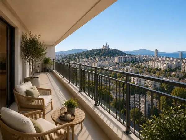 MARSEILLE EUROMED -T2 45M² ET 15 M² DE LOGGIA