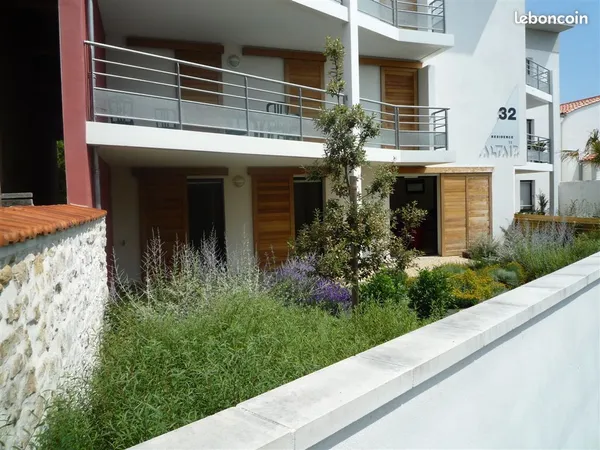 App T3 de 55m², terrasse, jardin, 2 pl parking