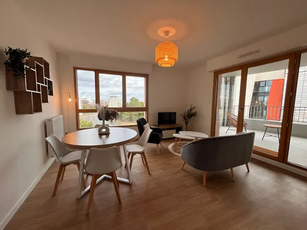 A LOUER - Appartement meublé de type 3 avec terrasse et parking Hauts de St Aubin