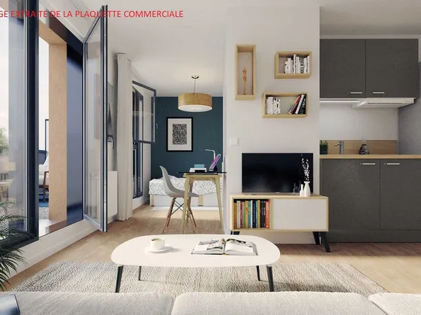Studio 1 pièce 22 m²