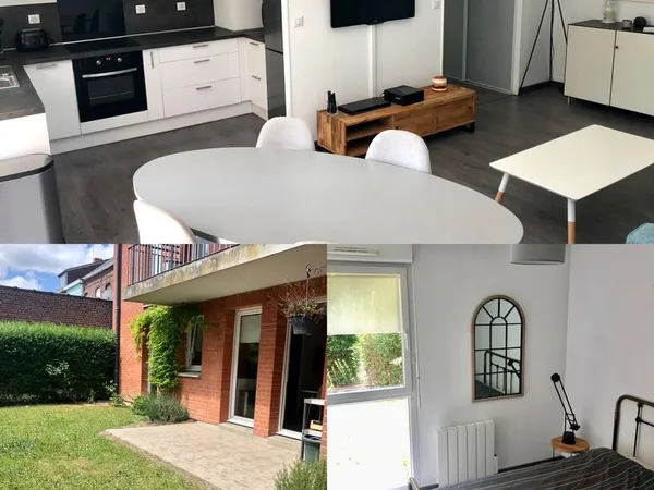 Appartement meublé T2 bis avec jardin et parking - proche gare de Tourcoing