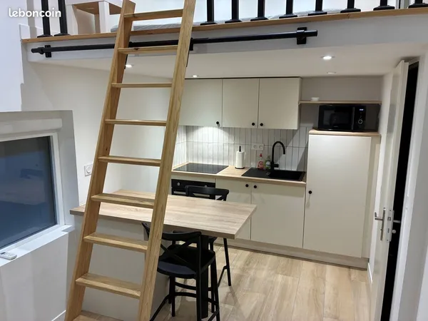Studio meublé avec mezzanine - 29,4 m² - Climatisation