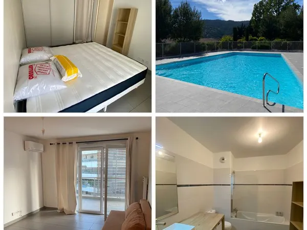 Cannes la bocca - superbe 2 pièces meublé - résidence standing avec piscine + box