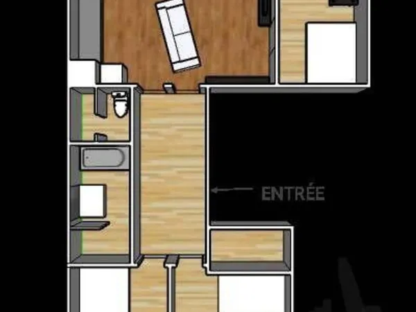 3 chambres dans colocation meublée solidaire 80m²