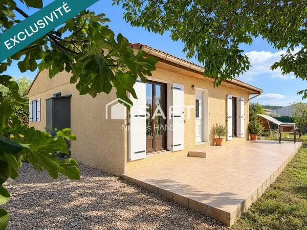 Maison de plain-pied sur une parcelle plate de 1431m2