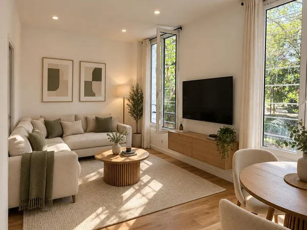 Appartement lumineux et traversant entièrement rénové avec vue dégagée
