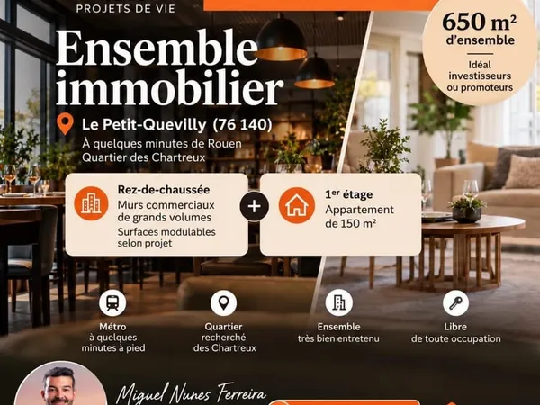 Ensemble immobilier de 650m2 aux portes de Rouen