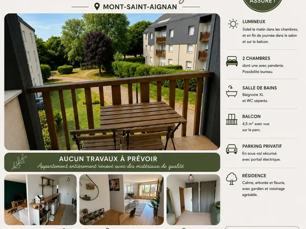 Appartement 69m2 Parc de Cericy