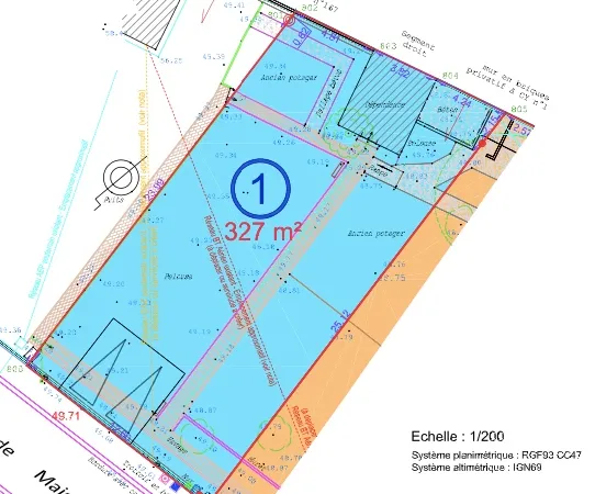 Vends terrain 323m²