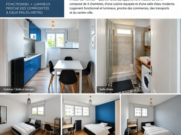 Appartement meublé 66m²