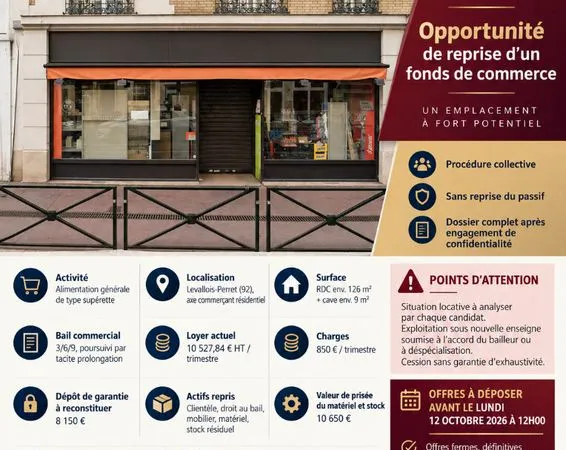 Boutique 126 m² LEVALLOIS PERRET