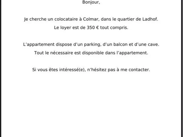 Colocation F1 35 m