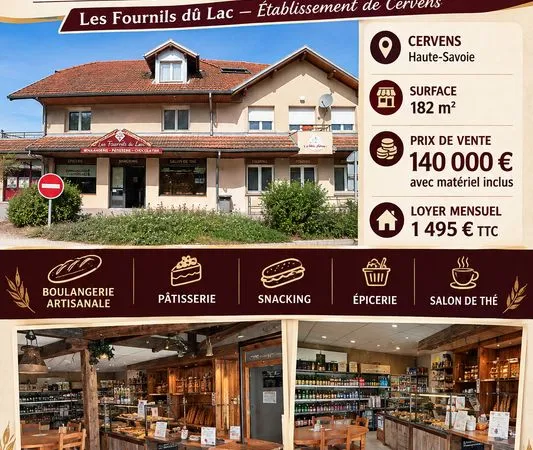 Fonds de commerce-Boulangerie artisanale-Les Fournils du Lac