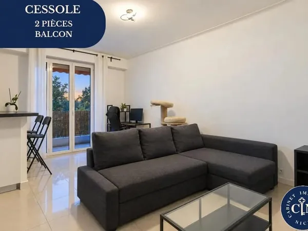 2 pièces 44,77 m² - Balcon, étage élevé - Cessole