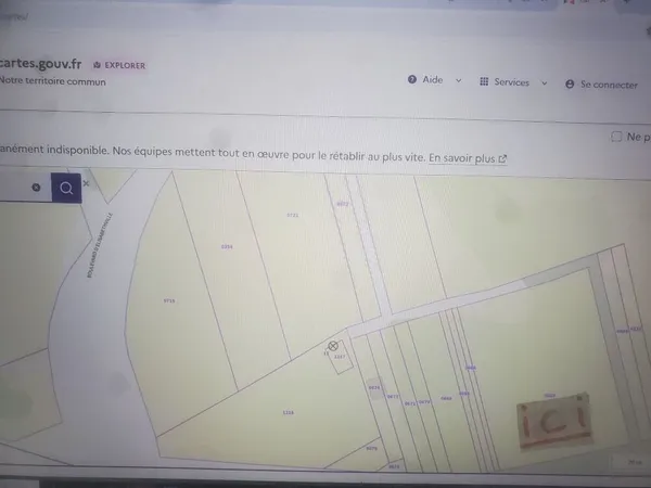 Terrain de loisir 4200 m² boisé Epone ch de la bourde