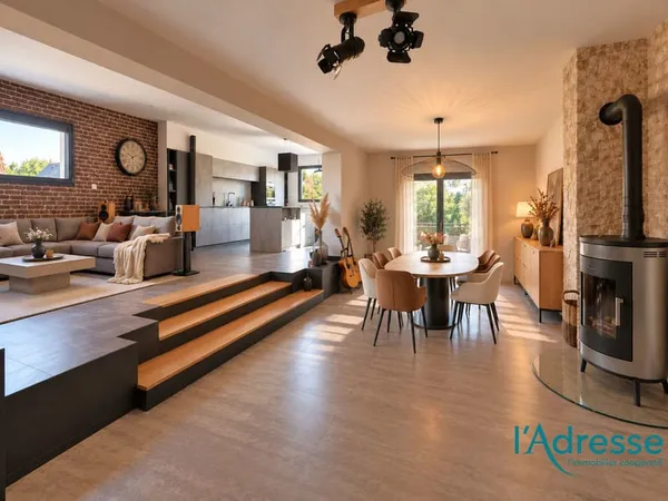 Maison de 192 m² avec 6 chambres - GARAGE double et DEPENDANCE