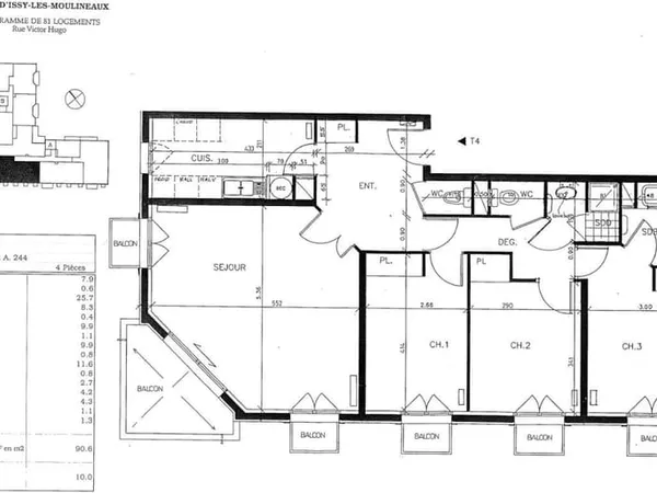 Appartement 4 pièces 90 m²