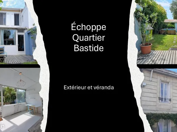 Location : Belle échoppe meublée de 100 m2 située à Bordeaux quartier Bastide