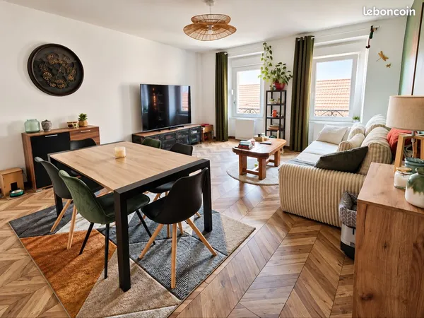 Appartement T3 74 m² à vendre - 2 chambres - lumineux - rénové - Colmar / Mulhouse