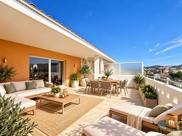 EXCLUSIVITE - CANNES PETIT JUAS - VILLA SUR LE TOIT 125 M² - 4 CHAMBRES - TERRASSE 150 M² - PISCINE