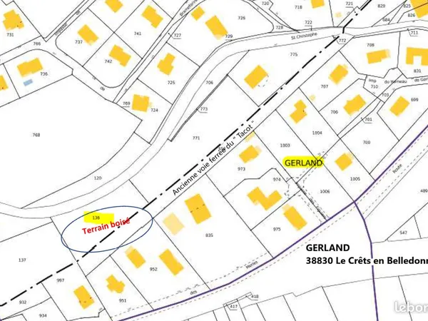 Terrain 1630 m2 Expo sud