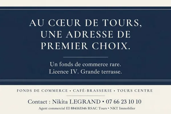 Tours centre Fonds de commerce de café-brasserie, licence