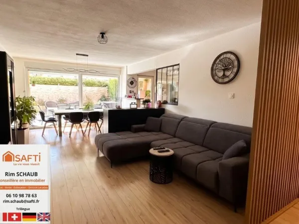 EXCLUSIVITÉ - KEMBS LOECHLÉ | Magnifique F4 en Rez-de-Jardin (94 m²) avec terrasse, garage et jardin
