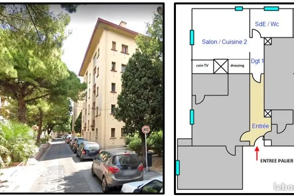 Appartement studio meuble - 25 m²