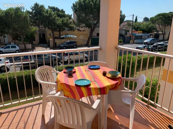 Argelès-sur-Mer - Studio cabine meublé de 23 m² avec balcon, proche plage, parking
