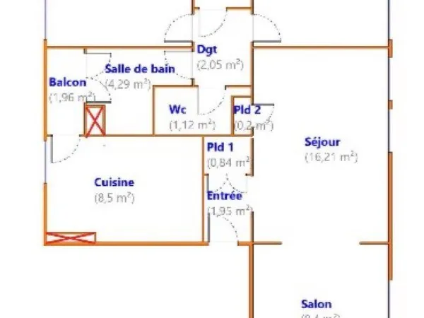 Appartement F3bis