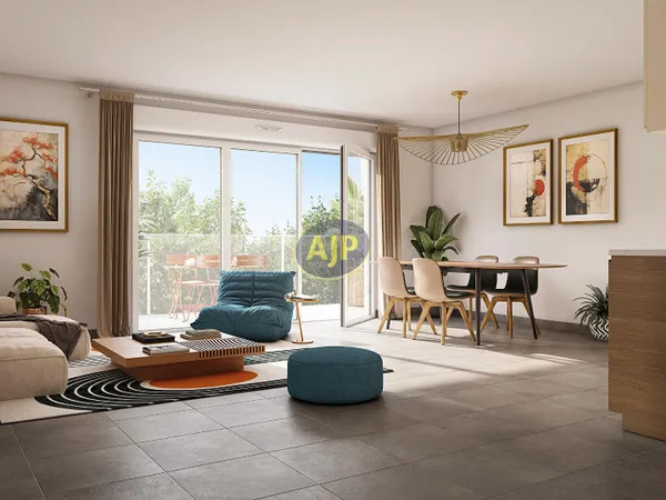 BORDEAUX BASTIDE NIEL : T4 NEUF AVEC GRANDE LOGGIA & PARKING