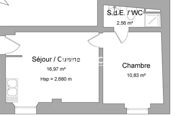 Appartement 2 pièces 30 m²