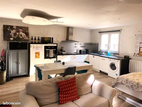 Vieux-Lille - T2 meublé 46 m²43 avec patio, calme absolu