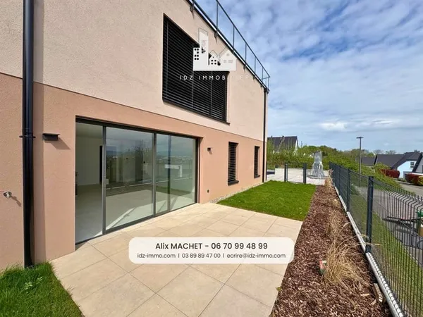Rez de jardin de 83m2 sur les hauteurs de Hésingue dans une ré