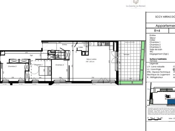 Appartement 3 pièces 106 m²