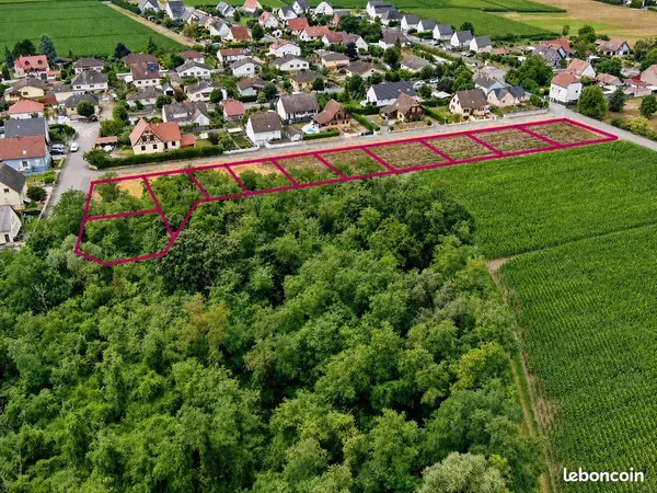 Terrain viabilisé - Libre de constructeur - Proche Allemagne