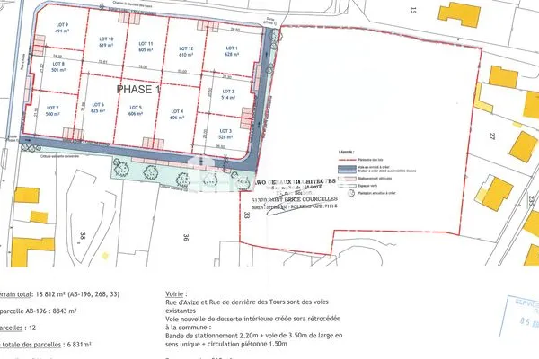 Terrain 526 m²