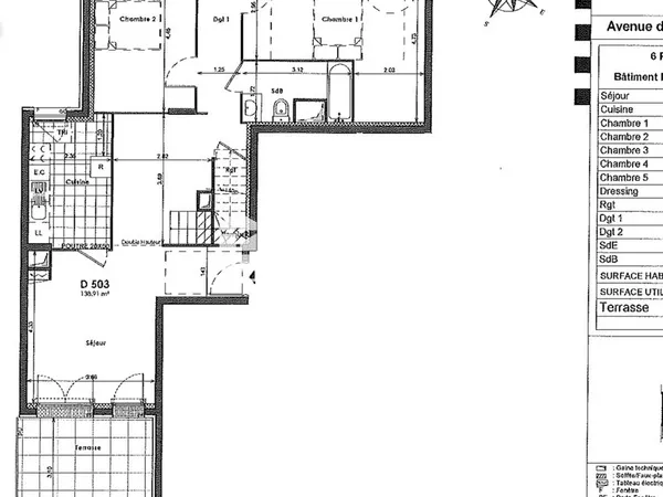 Appartement 6 pièces 139 m²