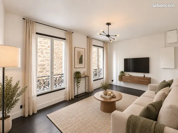 PARIS 18e - STUDIO RÉNOVÉ DE 21,47 m² - RUE DES TENNIS