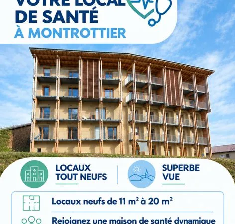Cabinet professionnel de santé 11 m² à 20m² en Maison de Santé - Montrottier (69)