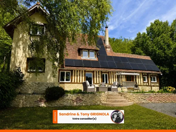 Maison normande en pierre et colombages - 150 m² - 4 chambres - Terrain de 767 m² - Val-de-Vie (1414