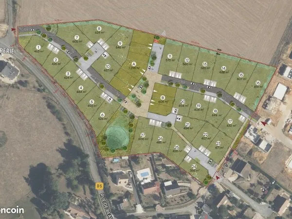 Terrain 404 m² Nouzilly