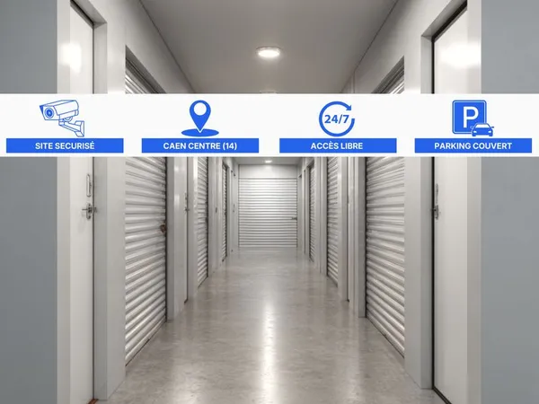 NOUVEAU - Box 3 m² sécurisé - Caen centre - Accès 24h/24