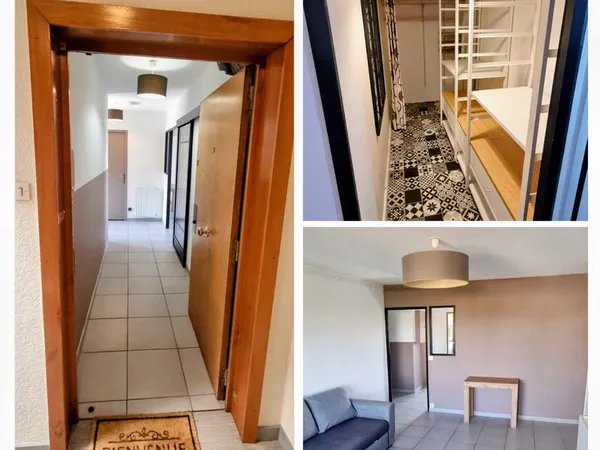 Particulier loue T2 meublé bron mairie dernier étage traversant E/O balcon clim garage