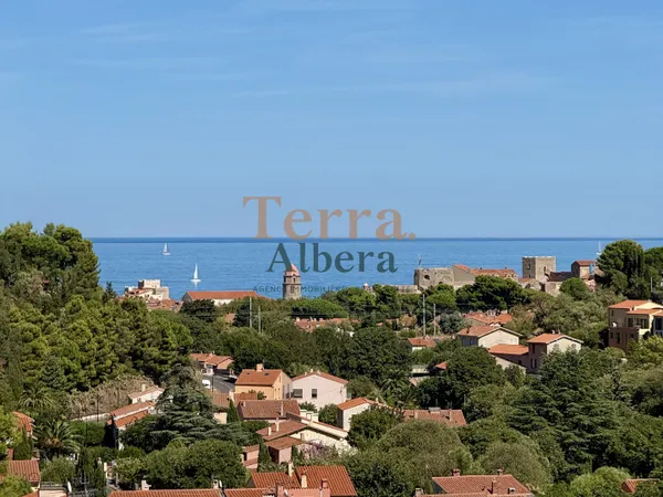 Collioure T2 avec terrasse, vue mer, piscine et garage