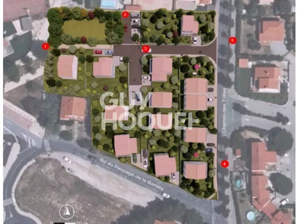 Parcelles de 629 m². Terrains libres de constructeur. Elne.
