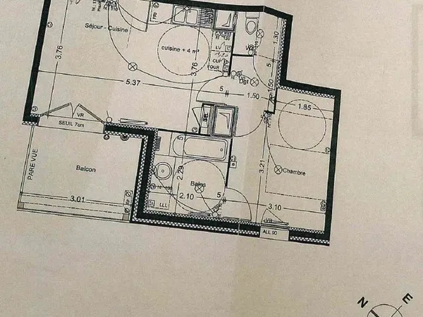 SEYNOD - Quartier Periaz Appartement meublé T2 avec belle t