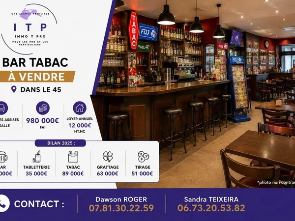 MAGNIFIQUE BAR TABAC FDJ A ORLEANS (45)