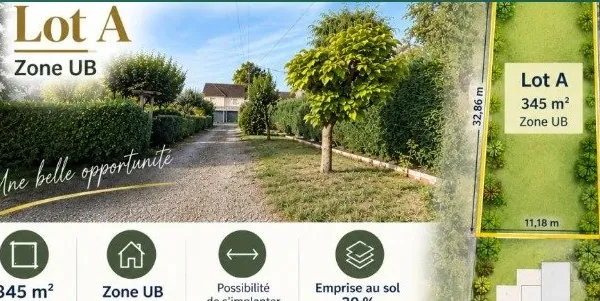 Terrain 345 m²