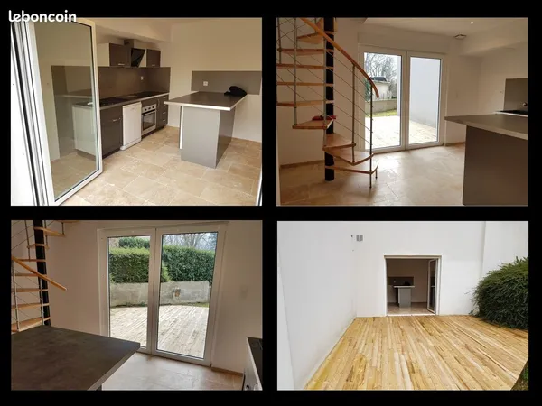 T2 meublé en duplex de 61 m² avec terrasse de 25 m² et vue verdure